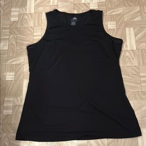 Women’s (S) Mesh Black Sleeveless Tank SweetHeart Neckline Top